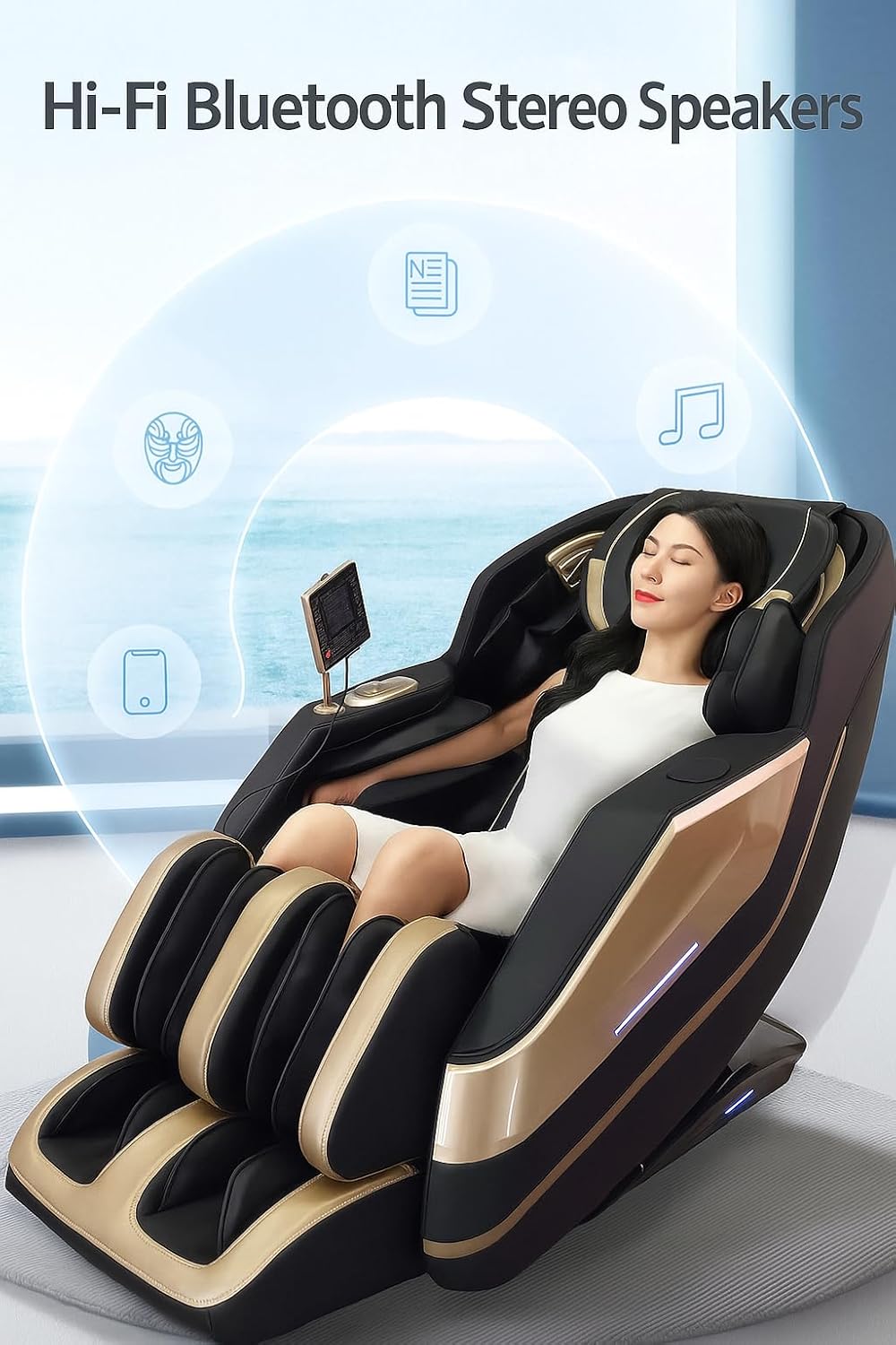OZONE 4D Royal Vintage Full Body Massage Chair OZ-7 [BLACK & GOLD]
