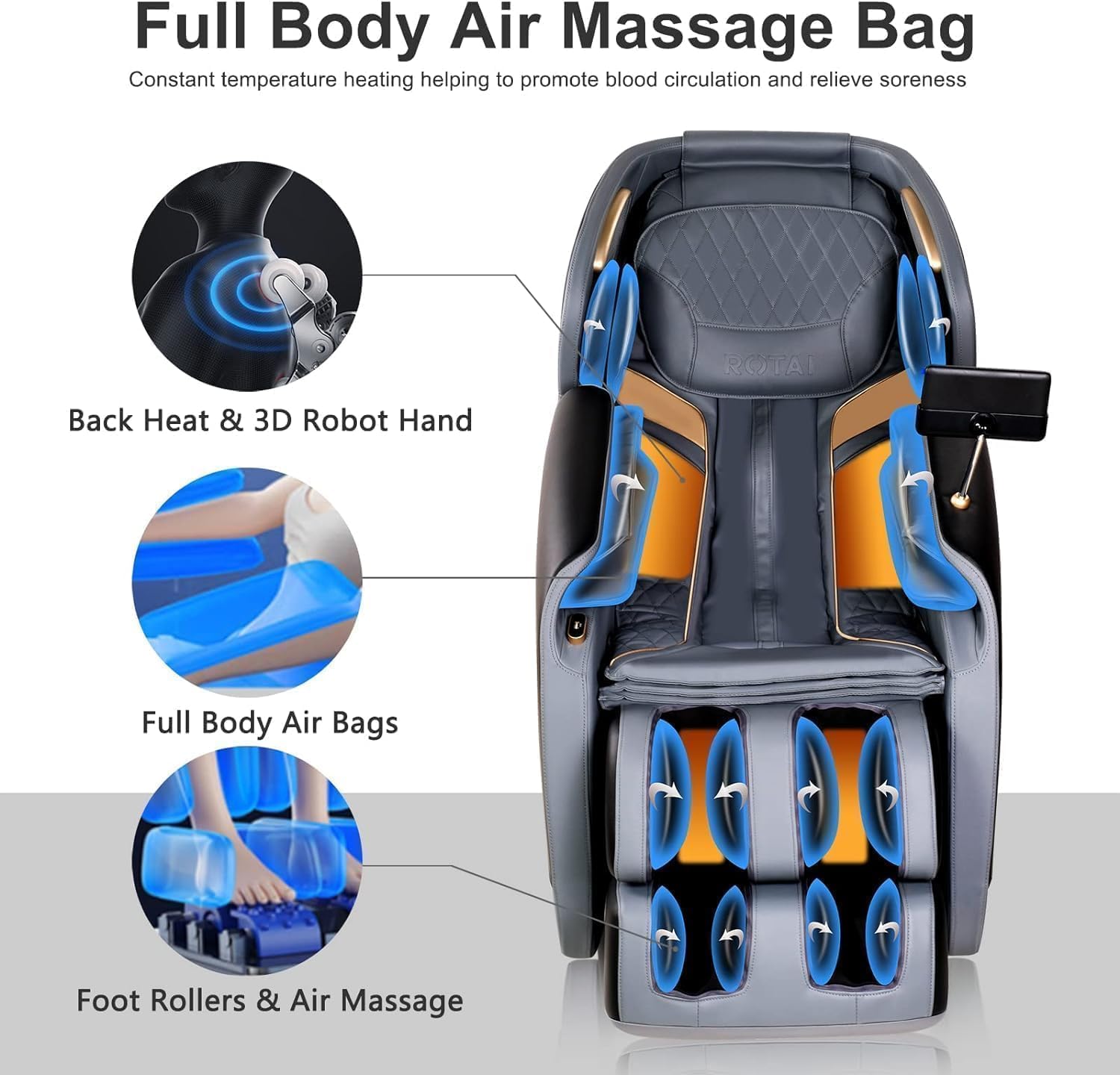 OZONE (5 Years Warranty) 4D Iyasu Full Body Massage Chair OZ-4 [Black]