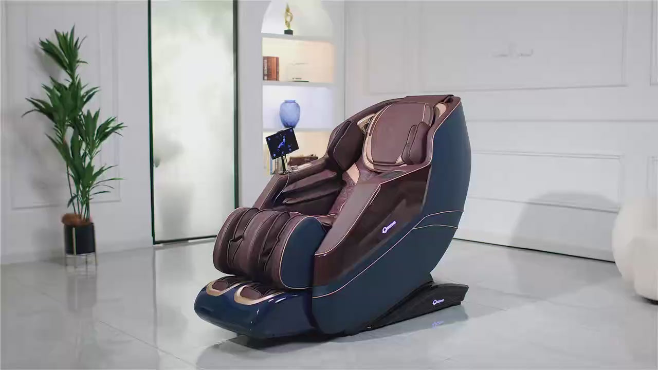 OZONE 4D Royal Vintage Full Body Massage Chair OZ-7 [BROWN]